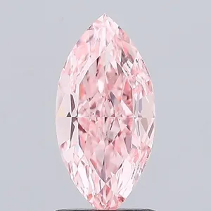 1ct MARQUISE Fancy Vivid Pink VVS2 Coloured Lab diamond