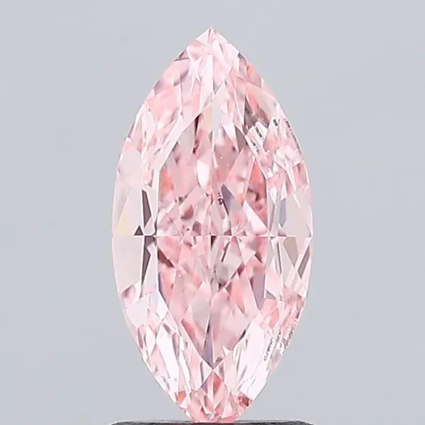 1ct MARQUISE Fancy Vivid Pink VVS2 Coloured Lab diamond