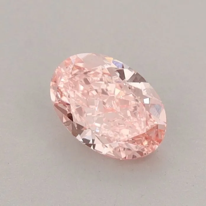 0.57ct OVAL Fancy Vivid Pink VS1 Coloured Lab diamond