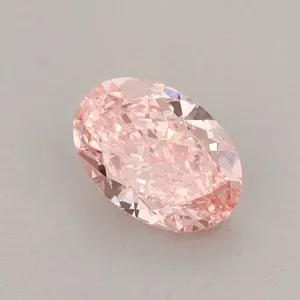 0.57ct OVAL Fancy Vivid Pink VS1 Coloured Lab diamond