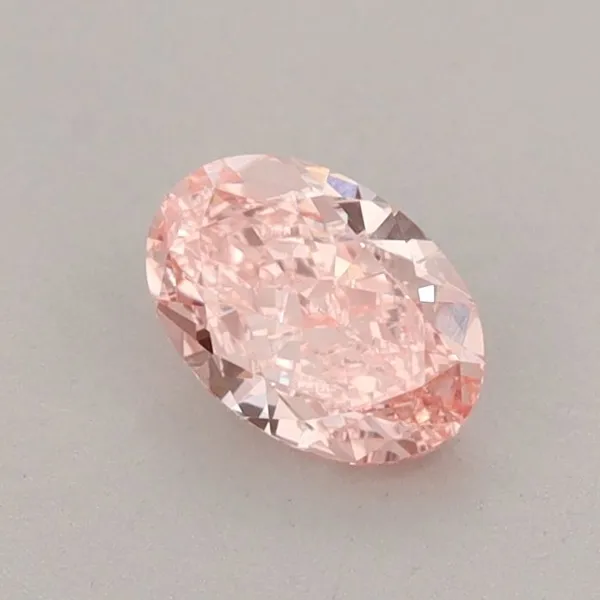 0.57ct OVAL Fancy Vivid Pink VS1 Coloured Lab diamond