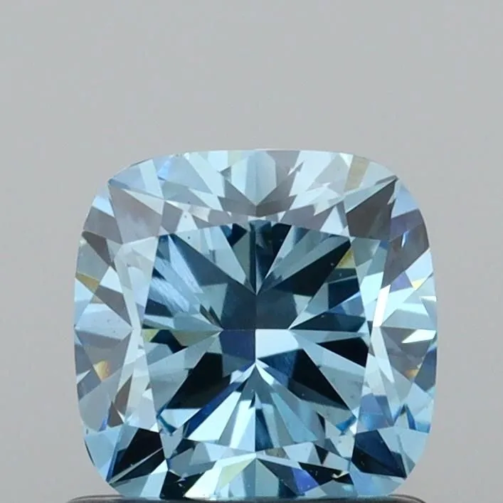 1.02ct CUSHION Fancy Vivid Blue VS1 Coloured Lab diamond