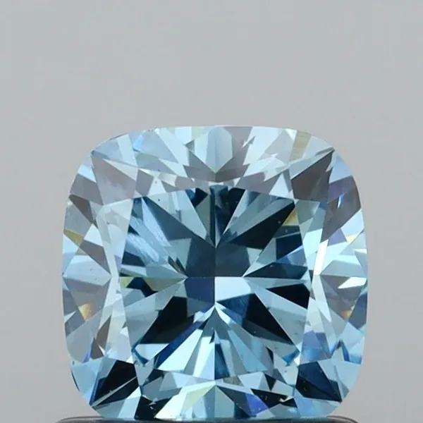 1.02ct CUSHION Fancy Vivid Blue VS1 Coloured Lab diamond