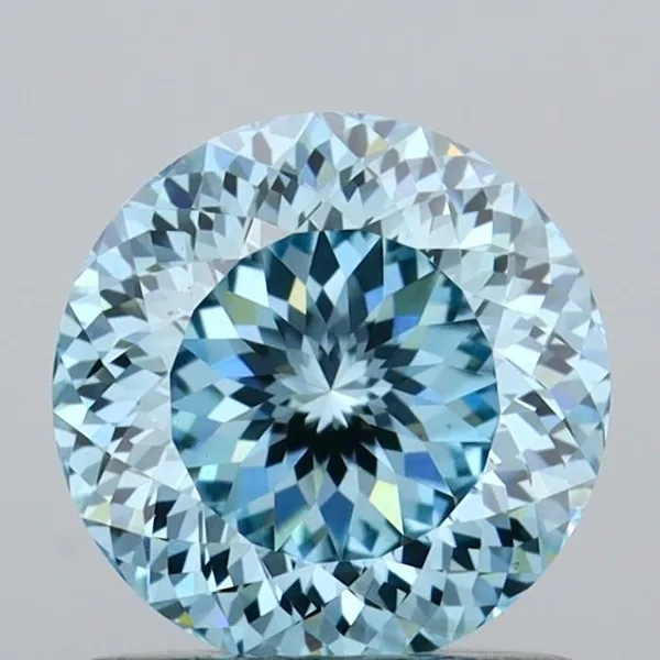 1.07ct ROUND Fancy Intense Blue VS1 Coloured Lab diamond