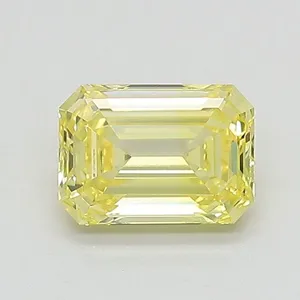 1.02ct EMERALD Fancy Intense Yellow VVS2 Coloured Lab diamond