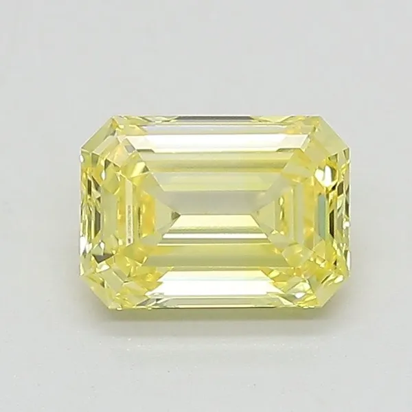 1.02ct EMERALD Fancy Intense Yellow VVS2 Coloured Lab diamond