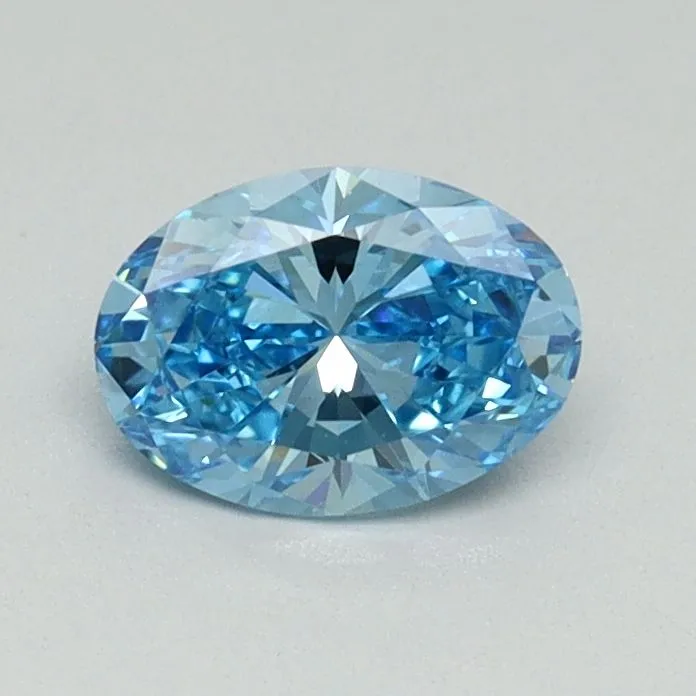 0.59ct OVAL Fancy Vivid Blue VS1 Coloured Lab diamond