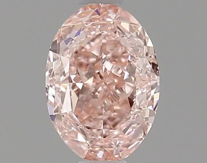 0.71ct OVAL Fancy Vivid Pink VS1 Coloured Lab diamond