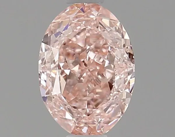 0.71ct OVAL Fancy Vivid Pink VS1 Coloured Lab diamond