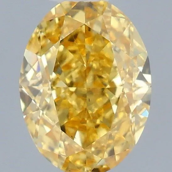 1.06ct OVAL Fancy Vivid Yellow VS1 Coloured Lab diamond