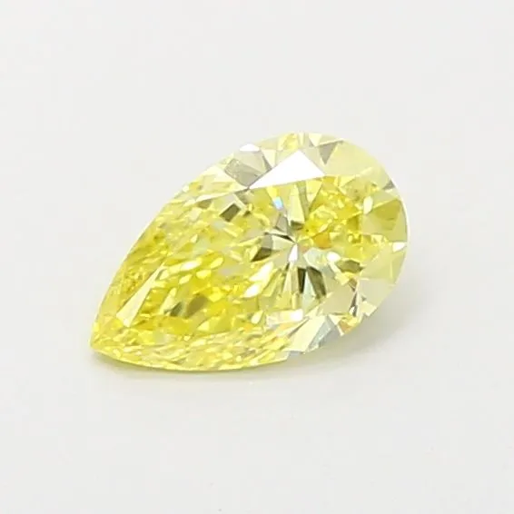 0.48ct PEAR Fancy Intense Yellow VS1 Coloured Lab diamond
