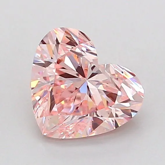 1.01ct HEART Fancy Intense Pink VS1 Coloured Lab diamond