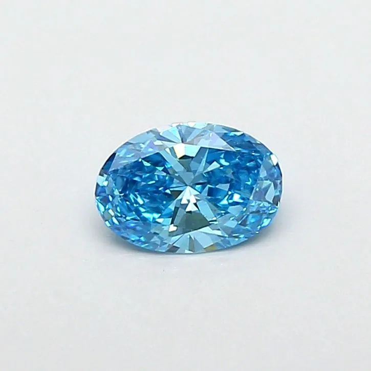 0.48ct OVAL Fancy Vivid Blue VS1 Coloured Lab diamond