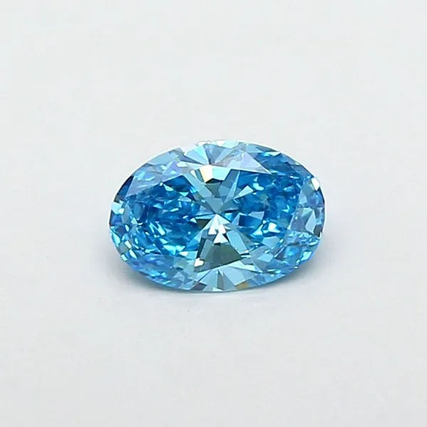 0.48ct OVAL Fancy Vivid Blue VS1 Coloured Lab diamond