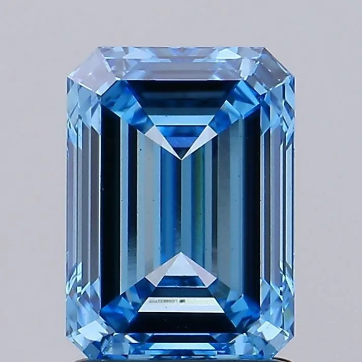1.80ct EMERALD Fancy Vivid Blue VS1 Coloured Lab diamond