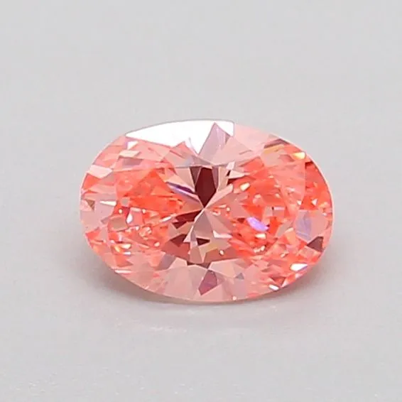 0.45ct OVAL Fancy Vivid Pink VS1 Coloured Lab diamond