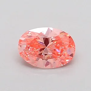 0.45ct OVAL Fancy Vivid Pink VS1 Coloured Lab diamond