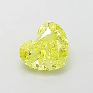 1.02ct HEART Fancy Vivid Yellow VVS2 Coloured Lab diamond