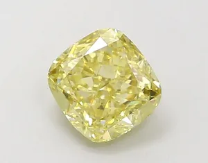 0.95ct CUSHION Fancy Yellow VS2 Coloured Lab diamond