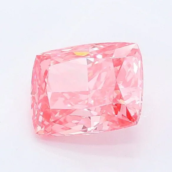 1.04ct CUSHION Fancy Vivid Pink VS1 Coloured Lab diamond