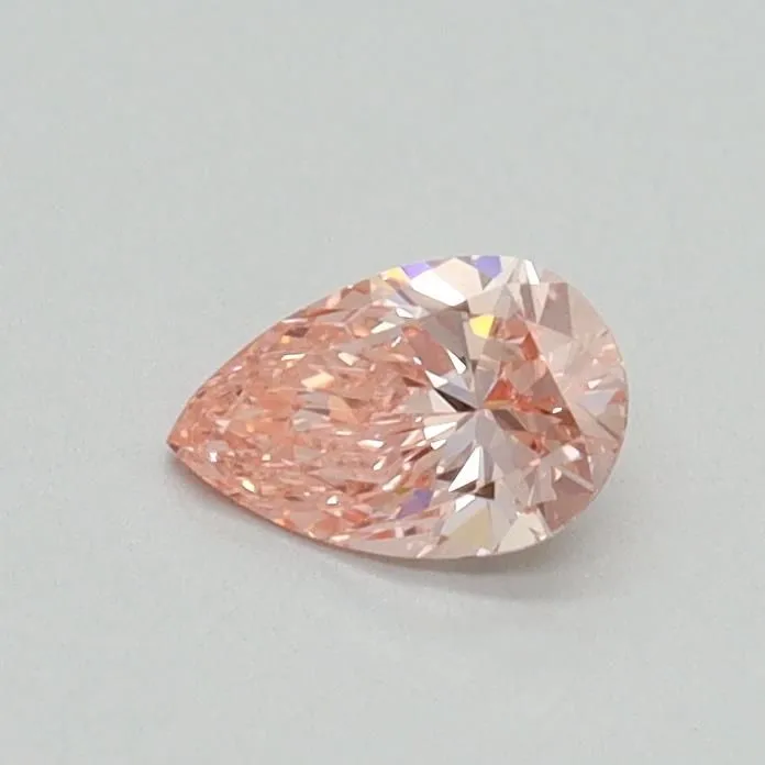 0.31ct PEAR Fancy Vivid Pink VVS2 Coloured Lab diamond