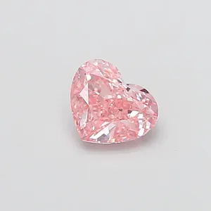 1.13ct HEART Fancy Vivid Pink VS2 Coloured Lab diamond