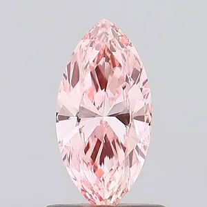 0.61ct MARQUISE Fancy Vivid Pink VVS2 Coloured Lab diamond