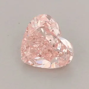 0.84ct HEART Fancy Vivid Pink VS1 Coloured Lab diamond