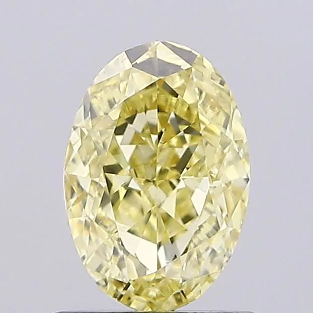 1.02ct OVAL Fancy Intense Yellow VS2 Coloured Lab diamond
