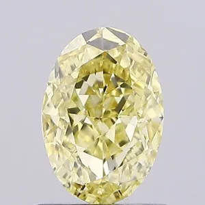 1.02ct OVAL Fancy Intense Yellow VS2 Coloured Lab diamond