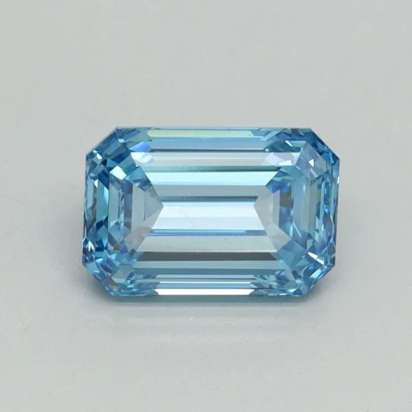 1.05ct EMERALD Fancy Vivid Blue VS1 Coloured Lab diamond