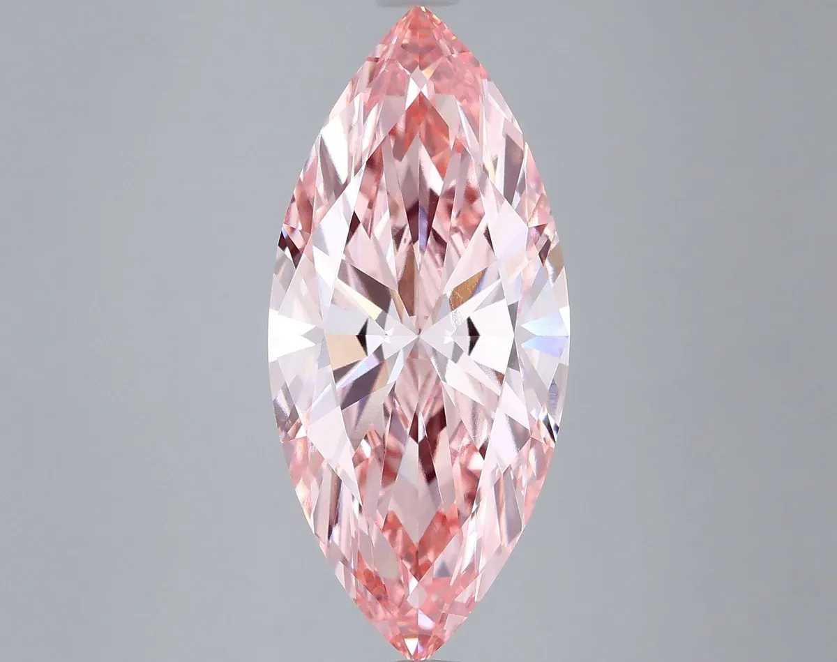 2.57ct MARQUISE Fancy Vivid Pink VVS1 Coloured Lab diamond