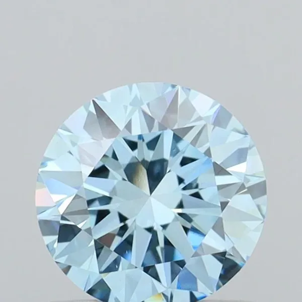 0.6ct ROUND Fancy Intense Blue VVS2 Coloured Lab diamond