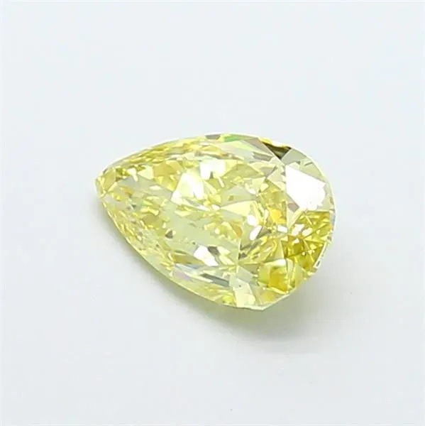 0.91ct PEAR Fancy Intense Yellow SI1 Coloured Lab diamond