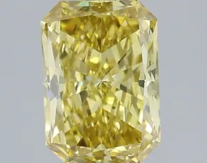 1.03ct RADIANT Fancy Intense Yellow VVS2 Coloured Lab diamond