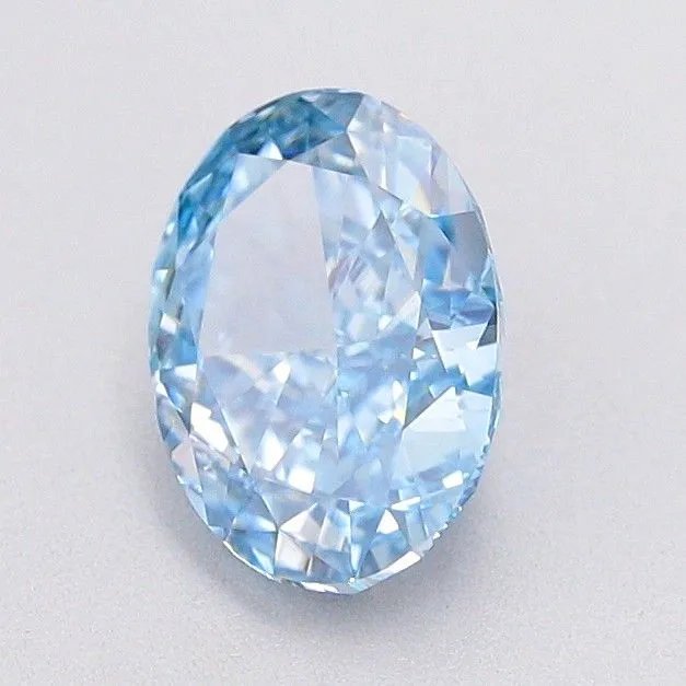 1.07ct OVAL Fancy Vivid Blue VVS2 Coloured Lab diamond