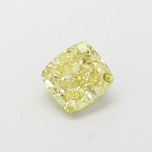 1.05ct CUSHION Fancy Yellow VS2 Coloured Lab diamond