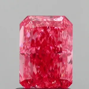 1.1ct RADIANT Fancy Vivid Pink VS2 Coloured Lab diamond