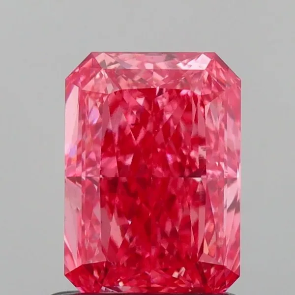 1.1ct RADIANT Fancy Vivid Pink VS2 Coloured Lab diamond