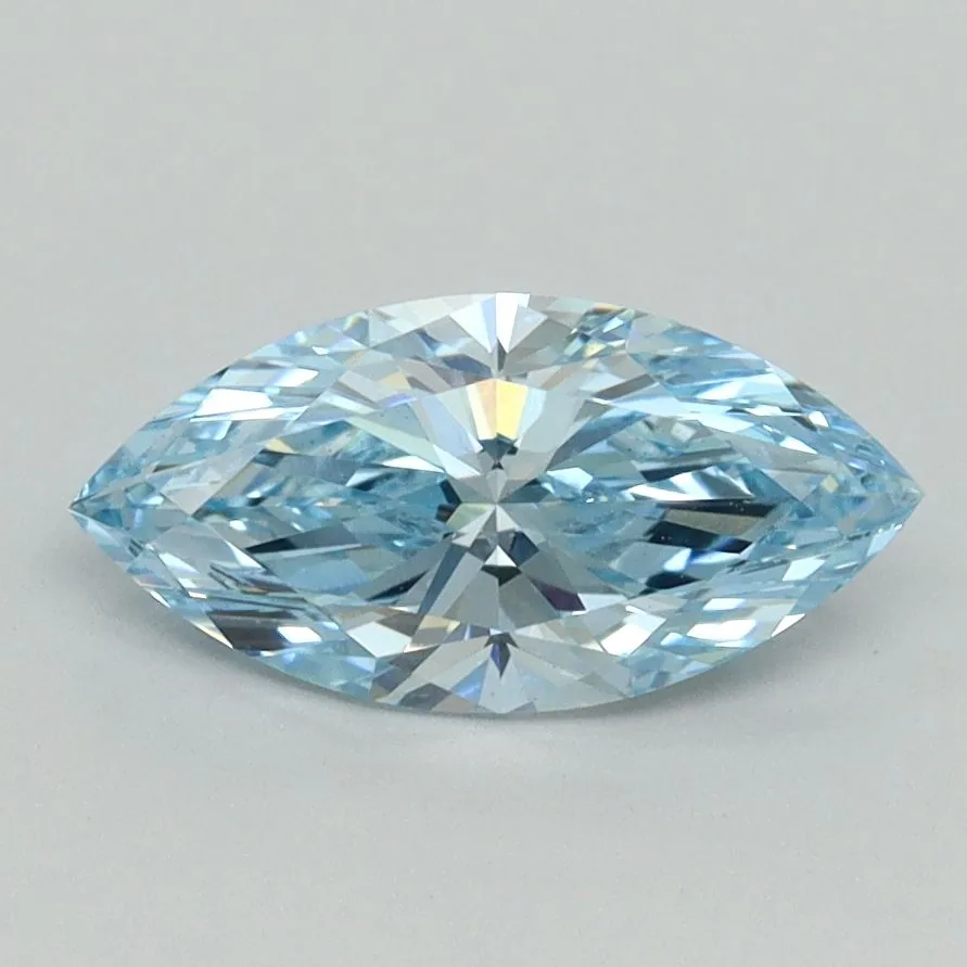 1.04ct MARQUISE Fancy Vivid Blue VS1 Coloured Lab diamond
