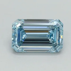 1ct EMERALD Fancy Intense Blue VS1 Coloured Lab diamond