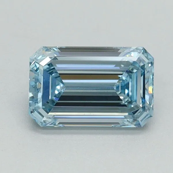 1ct EMERALD Fancy Intense Blue VS1 Coloured Lab diamond
