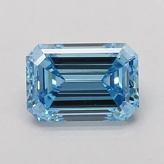 0.98ct EMERALD Fancy Vivid Blue VS1 Coloured Lab diamond