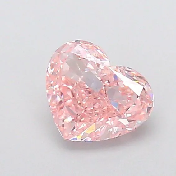 0.91ct HEART Fancy Intense Pink VS1 Coloured Lab diamond