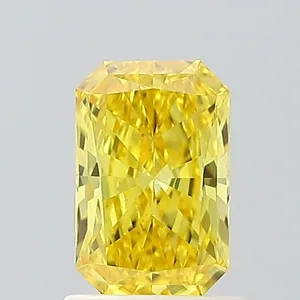 1.02ct RADIANT Fancy Vivid Yellow VS2 Coloured Lab diamond