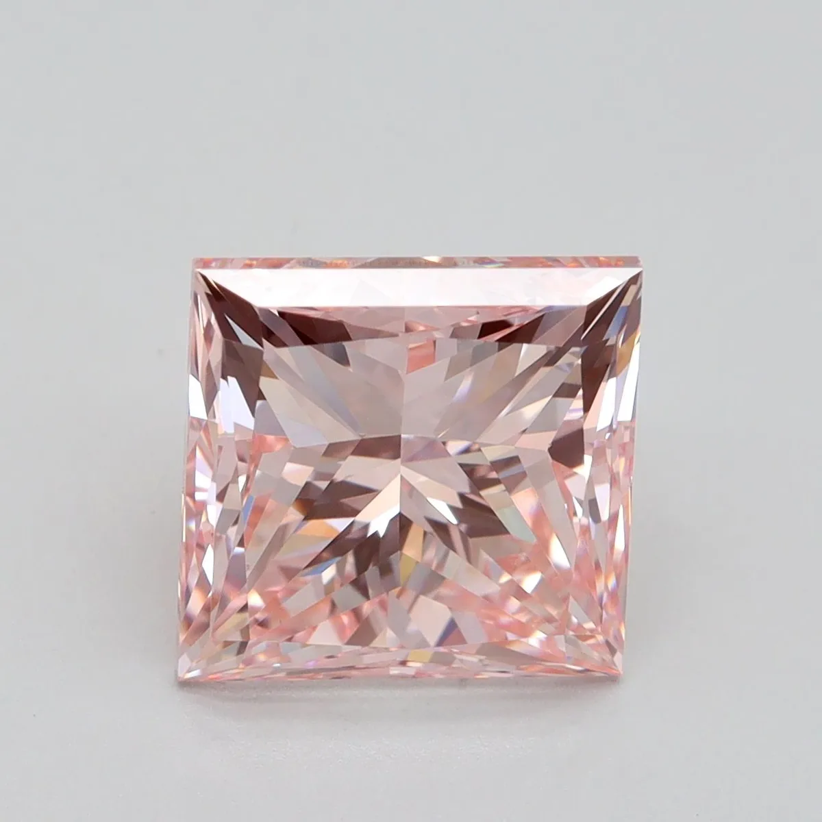 5.01ct PRINCESS Fancy Intense Pink VS1 Coloured Lab diamond