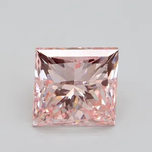 5.01ct PRINCESS Fancy Intense Pink VS1 Coloured Lab diamond