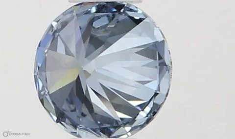0.3ct ROUND Fancy Vivid Blue VS1 Coloured Lab diamond