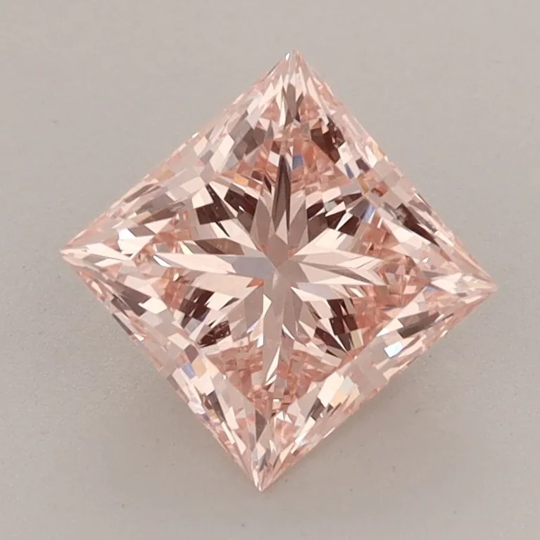 1.51ct PRINCESS Fancy Intense Pink VS1 Coloured Lab diamond