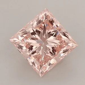 1.51ct PRINCESS Fancy Intense Pink VS1 Coloured Lab diamond